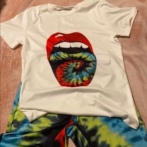 Shirt and mid shorts woman set